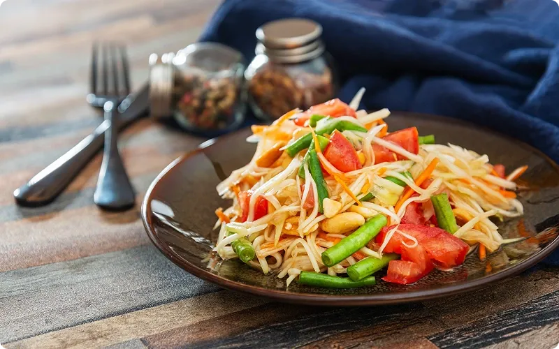 ส้มตำ Salade de Papaye verte